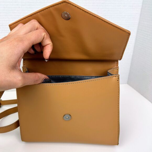 Pixie Mood Nadia Crossbody Bag Sand Beige Vegan Leather Purse Flap Closure Small - Picture 9 of 14